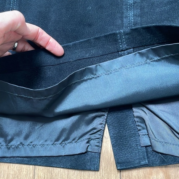 Vintage Charles Klein Black Leather suede 1980's Pencil Skirt size 4 - Picture 9 of 12